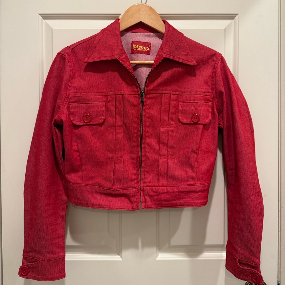 Freddie's of Pinewood Norma Denim Jacket in Red Medium